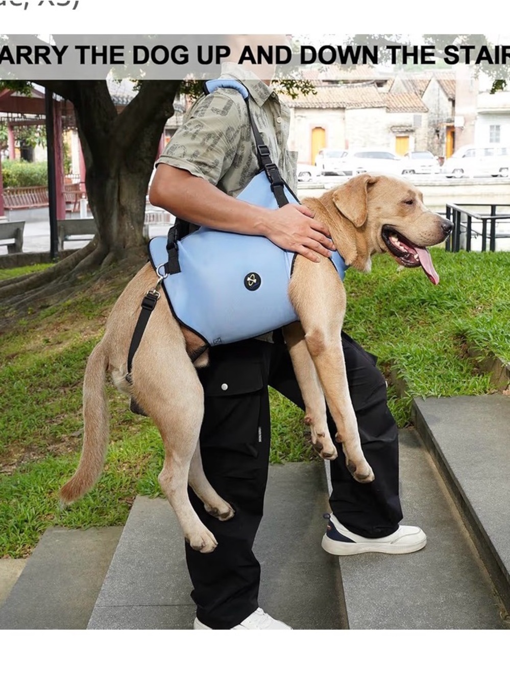 Coodeo Pet Lift Sling Carrier for Dogs - Blue